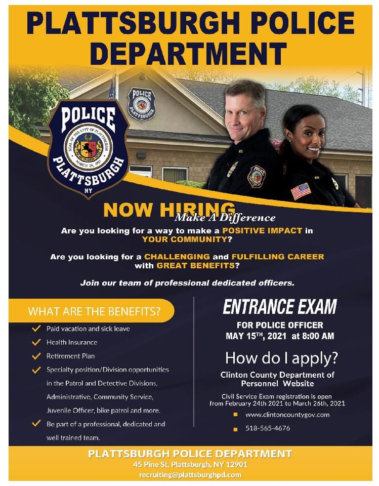 Want to make a difference in your community? City of Plattsburgh, New York